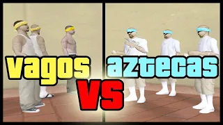 Varrios Los Aztecas VS Vagos | Aztecas Vs Vagos | GTA San Andreas | Gang Wars