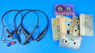 Awesome uses of old Cassette tape and old Bluetooth earphone