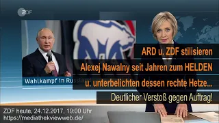 ARD u. ZDF stilisieren Alexej Nawalny zum Helden, ohne zu fragen, was für ein "Held" er ist...