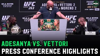 Israel Adesanya and Marvin Vettori best s*** talk from the UFC 263 Press Conference