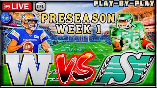 Blue Bombers VS Roughriders Pre-Season Week 1 WATCH PARTY!