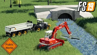 FS19 NEW PUBLIC WORKS TOOL BIG ROAD TP MAP FARMING SIMULATOR 19