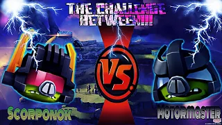 Angry birds transformer's - the challenge between Scorponok vs Motarmaster!!! #thechallenge