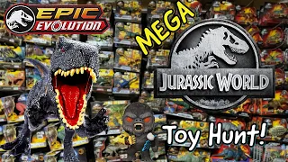 MEGA Jurassic World Toy Hunt! MASSIVE Toy Haul Epic Evolution Dino Trackers + much more!