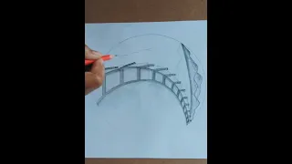 how to draw a scenery with pencil? 📝 very easy (step by step) #pencilsketch #everyone #viral 🔥