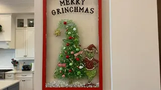 GRINCH GLASS AND RESIN ART DIY CHRISTMAS TREE GLASS ON GLASS MERRY GRINCHMAS