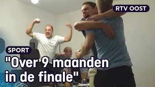 Wouter en Mart zien Twente winnen op hotelkamer in Stockholm: "Jaaa!" | RTV Oost