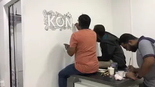 Doodle art on wall