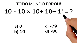 QUESTÃO    FÁCIL    E    QUE    QUASE    TODO   MUNDO   ERRA!