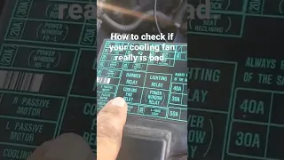 how to check your cooling fan relay.