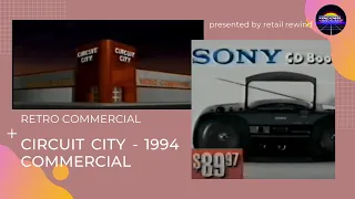 1994 Circuit City Retro Commercial - Stereo Boombox, VCR and More for the Holidays!