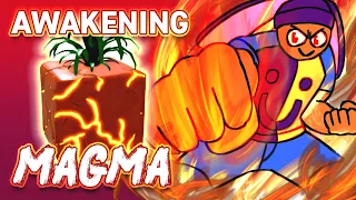 AWAKENING MAGMA FRUIT (TUTORIAL + REVIEW) BLOX FRUITS