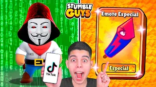 HACKER + EMOTE ESPECIAL DE FOGUETE NO RECRIANDO TIKTOKS FAMOSOS DO STUMBLE GUYS!