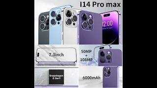 i14 Pro Max Smartphone 7.3 inch Full Screen Face ID 6000mAh Mobile Phones Global Version 4G 5G