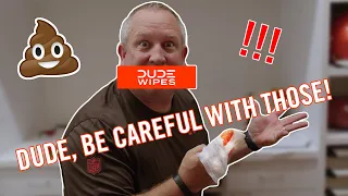 Here's what happened when we cleaned the Browns helmet with Dude Wipes