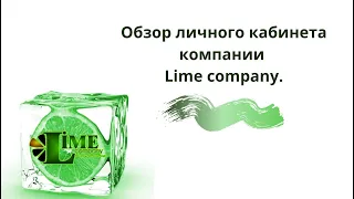 Обзор личного кабинета компании Lime company.