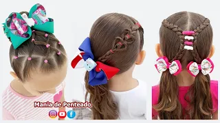 Penteados Fáceis para Escola ou Passeios 💕| Easy Hairstyles for School or Outings 😍