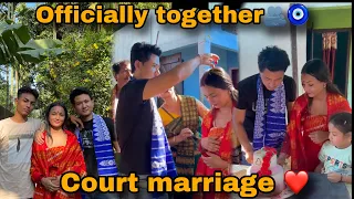 🥹😍Court marriage khou khalambai …naidw boibw ..||PUJA BORO|| ….together forever …Mr & Mrs Goyari🥰