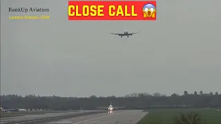 Incredible CLOSE CALL 😱: Watch Two Planes Dodge Disaster By Seconds Apart. #viral #plane #aviation