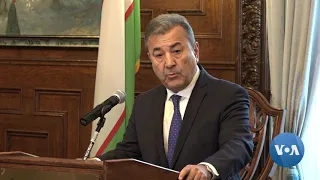 US-Uzbekistan: Senator Sodiq Safayev speaks in Washington, July 18, 2019