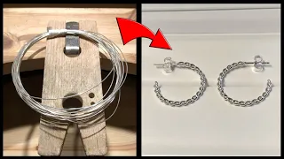 Making twisted silver earrings