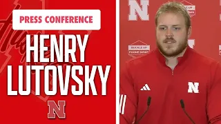 Nebraska Football OL Henery Lutovsky meets with the media on Thursday ahead of Husker's spring game