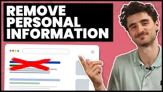 How to Remove Personal Information from Google Search (Remove link from Google)