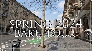 [4K] Exploring The Beauty of Baku: Spring Walking Tour 2024