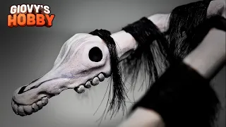 Creepy Long Horse made with REAL HAIR! ➤ Trevor Henderson Creatures ★ Polymer Clay Tutorial