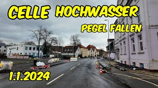 Celle Hochwasser - Pegel Aller und Fuhse fallen weiter 1.1.2024