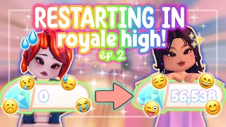 ⁉️ *RESTARTING* in ROYALE HIGH 😭 | ep. 2