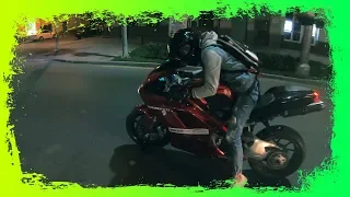 Ночной прохват по городу с DUKATI 848 EVO,,,Honda F4i и Honda CBR 600RR