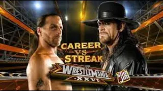 WWE shawn michaels VS the undertaker wrestlemania 26 | career vs streak match