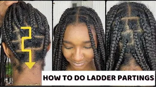 Parting for KNOTLESS BOX BRAIDS on Yourself | Quick Step by Step tutorial