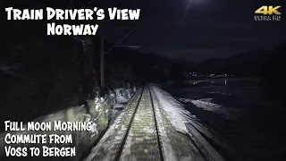 4K CABVIEW: Full Moon Morning Commute