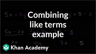 How to simplify a big expression by combining like terms | Algebra I | Khan Academy