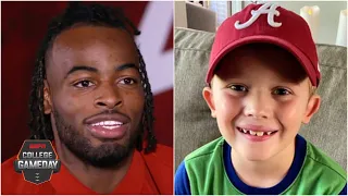 How an 8-year-old Alabama fan inspired RB Najee Harris' 5 TD game vs. Ole Miss | College GameDay