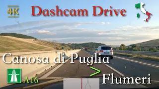 ASMR Highway Drive, Italy [A16 Highway | Canosa di Puglia ⩾ Flumeri] August 2021 | 19:00 | 🌞