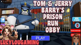 TOM AND JERRY BARRY'S PRISON RUN OBBY #roblox #barrysprisonrun #scaryobby