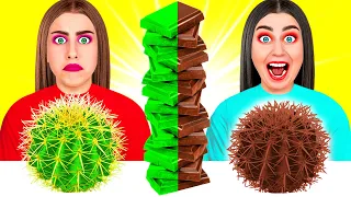 Reto de Chocolate vs. Comida Real #5 | ¡Último en Parar de comer las 100 capas gana por BooBoom