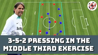 3-5-2 pressing in the middle third! Tactical drill!