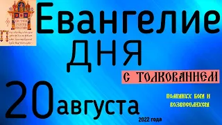 Евангелие дня с толкованием  20 августа 2022 года 90 псалом