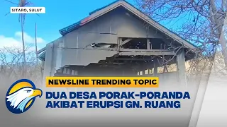 Dua Desa Porak-Poranda Akibat Erupsi Gunung Ruang