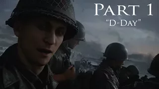 Call of Duty WW2 Campaign Gameplay Walkthrough Mission 1 - "D-Day" (1080p60 No Commentary)