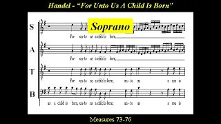 Handel - For Unto Us a Child is Born - Soprano Practice