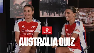 Emirates | Steph Catley and Caitlin Foord take on the Australia Quiz with Katie McCabe!