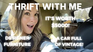 THRIFT WITH ME | I spent $74 on $5000 worth of furniture!!!