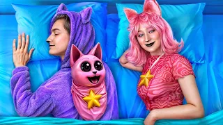 Catnap поженился с KITTINAP! У Кэтнэпа есть котята! Крутые родительские хаки от Улыбающихся Зверьков