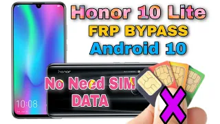 Honor 10 Lite (HRY-LX1) FRP Bypass || Android 10 || Without PC & SIM Data