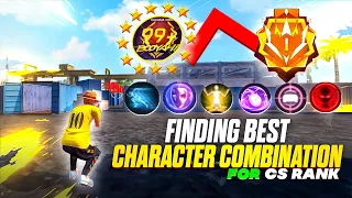 Finding Best character combination for cs rank grandmaster | cs rank push tips and tricks